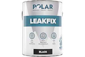 POLAR SPECIALIST COATINGS Polar Leak Seal Black Paint - 2.5 Litres - Instantly Waterproof Roof Sealant - Ideal for Leaks, Cracks & Roof Repair - Concrete, Brick, Metal, Drainpipes & Gutters - Easy to Apply