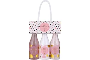Accentra Coffret cadeau Let's celebrate - Kit de bain avec gel douche, lotion pour le corps et sels de bain - Dans un flacon Piccolo - Le cadeau spécial pour toutes les femmes, les mamans