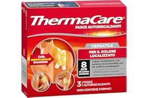 ThermaCare Versatile Fasce Autoriscaldanti a Calore Terapeutico per Dolore Localizzato, 8 Ore Calore Costante, 3 Fasce Monouso