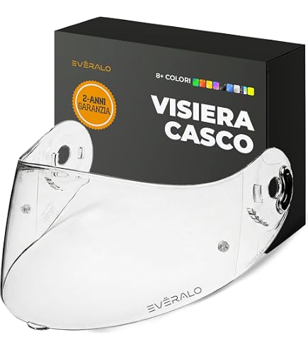 Visiera Per Casco Moto Trasparente - Protezione UV, Antigraffio E Antiappannamento