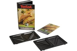 ‎TEFAL Tefal XA800212 Collection Set Snack Sandwich-Platte, dreieckig, Rezeptbuch mit 4,4 x 15,5 x 24,2 cm