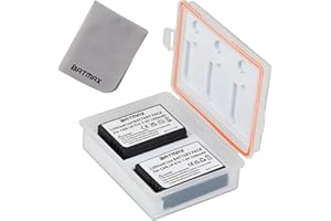 Batmax 2X LP-E10 Akku mit Batteriefach und Speicherkartenetui Kompatibel mit Canon Kiss X50 X70 X80 X90, EOS 1100D 1200D 1300D 1500D 2000D 3000D 4000D, EOS Rebel T3 T5 T6 T7 DSLR