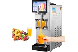 ‎VEVOR VEVOR 8 L Kommerzielle Slusheis Maschine, Slushgerät mit 17~23 L/Std. Slush Slushy Maschine, 1200 W Slush Maker Maschine 54 kg Slush Eismaschine Edelstahl Slushy Maschine 635 × 290 × 860 mm