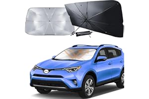 Car Windscreen Sun Shade ATHRZ Car Shade Umbrella Foldable Car Windscreen Sun Shade Blocks UV Rays Easy to Use and Store Fits Most Vehicles Keep Car Cooler 55X30 inch
