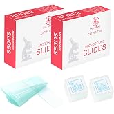 100 Microscope Slides and 200 Glass Cover Slides for Laboratory, Biology, Science, Studies