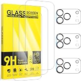 Niphabe 3+3 Pack Screen Protector and Camera Lens for iPhone 17 Pro | 9H, 6.3 Inches, with Camera Protector, HD Tempered Glas