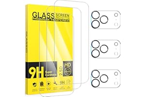 Niphabe 3 Piezas Protector Pantalla Para iPhone 17 Pro con Protector Camara Para iPhone 17 Pro, 6,3", Dureza 9H, HD Cristal Templado, Antiarañazos, Antihuellas, Sin Burbujas, Transparente