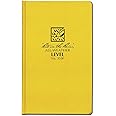Rite in the Rain Weatherproof Hard Cover Notebook, 4.75" x 7.5", Yellow Cover, Level Pattern (No. 310F)