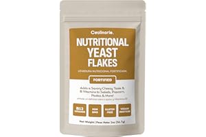 Coolinario Fortified Nutritional Yeast Flakes (56 g) Savory Cheese-Like Flavor for Vegan Cooking | Rich in B-Vitamins, Protein & Fiber | Ideal for Pasta, Popcorn & Sauces | Gluten-Free & Vegan