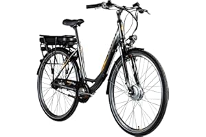‎ZÜNDAPP ZÜNDAPP E Bike Damen 28 Zoll | Elektro Fahrrad Retro mit 7 Gang Nabenschaltung | City E-Bike mit Korb und Licht | Tiefeinsteiger Damen E Fahrrad 155-185 cm | Z502