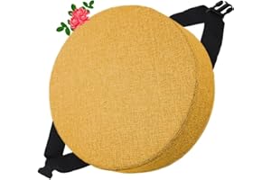 uyeoco Memory Foam Round Seat Cushion 5/8cm thick,35/40/45/50cm Round Stool Cushion, Circle Chair Pad with Removable Cover for Dining Kitchen Bar Chairs (Color : 5#, Size : 40x40x8cm)