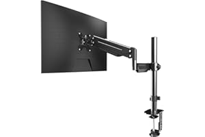 Pholiten Support Ecran PC, Bras Ecran PC, Support d'écran pour écrans jusqu'à 27 Pouces, Support Ecran VESA 75 et 100 mm, capacité de Charge : 6 kg