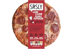SRSLY Low Carb Double Pepperoni Pizza | 9 Inch | Multipack of 3 | Keto | Low Carb | Low Sugar | High Protein | Halal