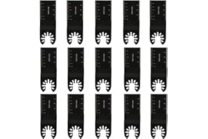 HUANGXINYU 15 Pcs Oscillating Tool Blades34mm Universal Multi Tool Blade Accessories, Professional Multifunctional Oscillating Saw Blades, Multitool Blades Wood Metal Plastic