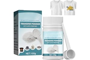 GNAUMORE Wasserfester Schmelzklebstoff für DTF,Transfer Powder,Pulver Schmelzkleber,DTF Transfer Film,DTF-Transferpulver,DTF Pulver White Digital Transfer,Verwendet für Pulverfolie auf T-Shirts,Taschen,Hüten