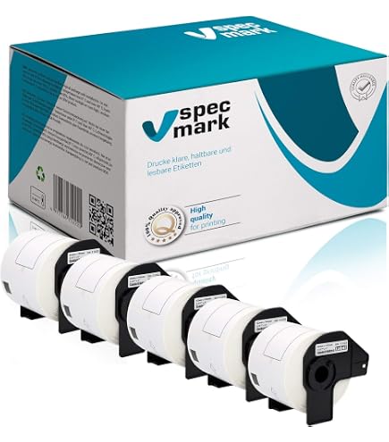 3 x DK22205 62mm x 30.48m Etichette continuo compatibile per Brother P-Touch QL-500 QL-500A QL-550 QL-560 QL-570 QL-700 QL-710W QL-720NW QL-800 QL-810W QL-820NWB QL-1050 QL-1060N QL-1100 QL-1110NWB