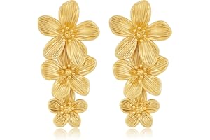 LILIE&WHITE Boucles d'oreilles dorées en forme de feuilles – Bijoux élégants pour femmes – Inspiration naturelle et design raffiné – Accessoire de mode chic