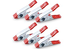 Ynudr 6Pcs Spring Clamps,6 Inch Heavy Duty Metal Clips,Clamps Set 14cm Long,Photo Cloth Clamp Background Fabric Clip,for Tarpaulin Camping, Woodworking, Model Making Tool