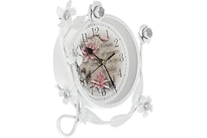 Garneck Orologi Shabby Chic in Ferro Scrivania Arredamento Casa per Camino Topper da Scrivania