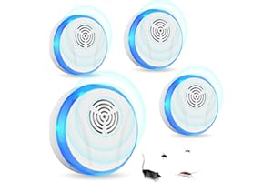 SOLITUZURODE 4 Confezioni Repeller Ultrasuoni Parassiti,Elettronico Repellente Plug In Indoor Pest Control Per Insetti,Scarafaggi,Topi,Ragno,Formica,Insetto,Zanzara Repellente Per Casa Garage Magazzino Ufficio