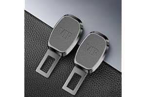 【VIP-Exclusive 2-Pack】Seat Belt Clip, Car Seat Belt Extender – Push-Button Release, Dual Extension, Universal Fit (Gun Black, 9.5x3.5cm)