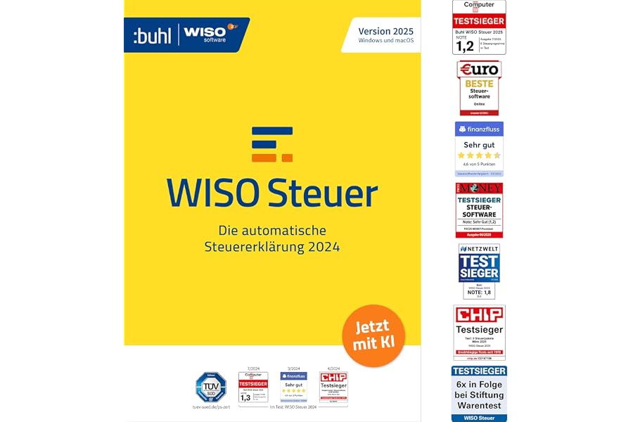 WISO Steuer 2025 (für Steuerjahr 2024) Für Windows, Mac, Smartphones und Tablets | Digitaler Download