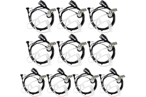 Retevis Talkie Walkie Écouteur, Oreillette Compatible RT45 Motorola TLKR T80 Extreme T92 H20 T62 T80 T80ex T82 T82 Extreme T82ex T81 Hunter, 1 Broche 2,5mm Casque Écouteurs (10 Pcs)
