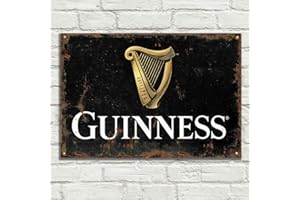 LBS4ALL Guinness Signs Metal Plaque Aluminium Vintage Pub Tiki Bar Home Cafe Wall Beer Retro Club