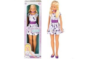 ColorBaby - Muñeca Grande 105 cm María, muñecas de Juguete, + 3 años, Juguetes niños, Muñecas articuladas de Pelo Largo para peinar (44869)