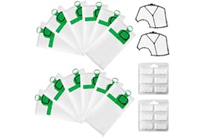 GUDOTRA 12 Pezzi Sacchetti per Folletto VK140 VK150 FP140 con 2 Filtri Griglia Motore