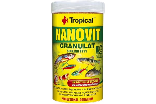 Tropical Nanovit granulatfoder, granulatkorn för utfodring av små prydnadsfiskar, 1-pack (1 x 250 ml)