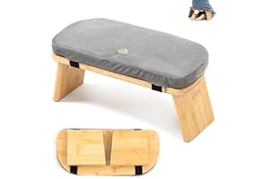 Estleys Meditation Bench, Bamboo Meditation Stool, Folding Kneeling Meditation Bench, Seiza Prayer Bench, Prayer Bench with Meditation Cushion, Kneeling Stool