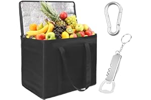 YOYIAG 30 L Cooler Bag: Cooler Bag Box, Stand Upright, Thermal Food Delivery Bag Insulated Picnic Lunch Bag, Back Cooling Bag for Camping BBQ Shopping Fishing Family Outdoor Activities