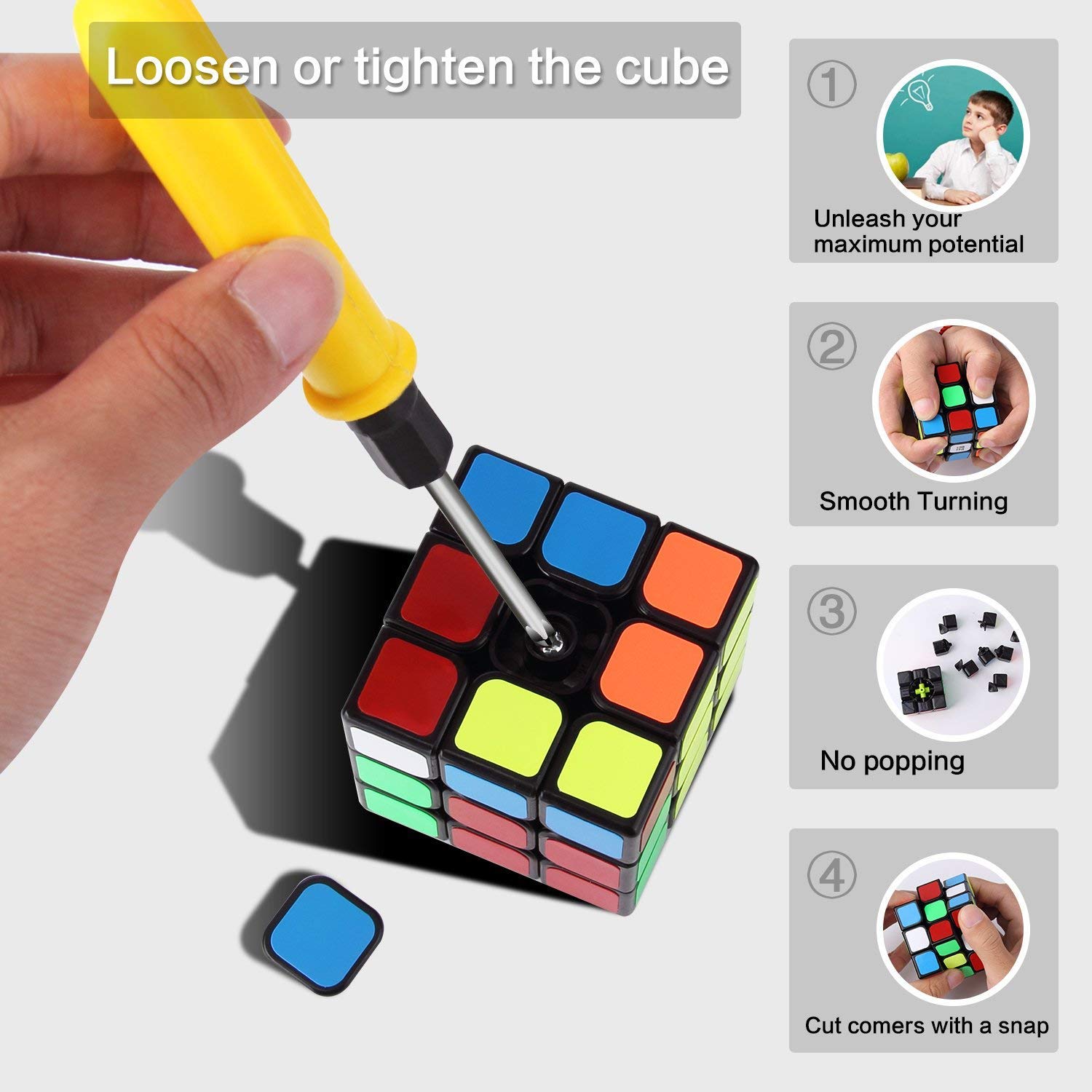 Roxenda Moyu Aolong Profesional Cubo Mágico 3x3x3 Puzzle Cubo de la Velocidad V2 Juguetes clásicos - Imagen 5