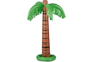 ‎RELAXDAYS Relaxdays Aufblasbare Palme, coole Pool Deko, Dekopalme zum Aufblasen, sommerliche Partydeko, 80 cm hoch, grün-braun, 1 Stück