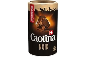 Caotina Noir, cioccolato fondente da bere, cacao in polvere con il miglior cioccolato fondente svizzero, cioccolata calda sostenibile e certificata, 1x500g