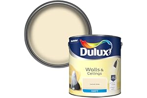 Dulux Matt Emulsion Paint For Walls And Ceilings - Daffodil White 2.5 Litres