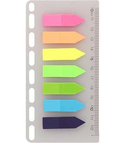 VILLCASE Sticky Tabs For Books - 30 Rolls Assorted Color Highlighting Tapes, PET Transparent Page Markers For Reading