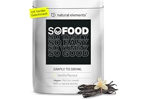 ‎NATURAL ELEMENTS natural elements So Food Trinkmahlzeit – Vanillegeschmack – 27g Protein/Mahlzeit – 10 Portion – alle essenziellen Vitamine & Mineralstoffe – in Deutschland produziert & laborgeprüft
