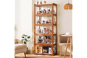 JFOZDM Vetrina Espositiva Per Collezionismo, Vetrina Multifunzionale in Vetro Antipolvere, Design Della Porta dell'armadio a Ribalta,Vetrinetta Espositiva per Uffici, Camere da Letto, Soggiorni