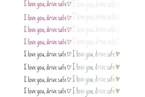 YOMOZEM 16 Stück I Love You Drive Safe Aufkleber, I Love You Drive Safe Spiegelaufkleber, Aufkleber I Love You Drive Safe, Auto Aufkleber für Rückspiegel Autofenster, Autodekoration Geschenk für Frauen Männer