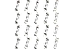 HUAREW T2.5AL250V 20 piezas 5x20mm fusible de vidrio de soplado lenta 2.5A 250V 0,2 x 0,78 pulgadas fusible de retardo de tiempo