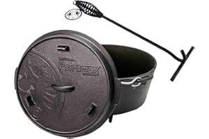 ‎PETROMAX Petromax Feuertopf ft3 (Dutch Oven) mit Standfüßen Set inkl. Deckelheber