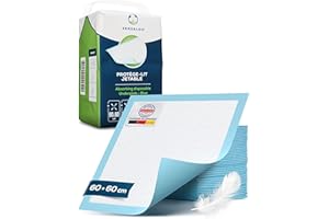 Sensalou Alèses Jetables 60x60 cm – 50 Pièces – Alèses Imperméables et Absorbantes pour Bébé, Incontinence, Seniors, Animaux, Lit, Soins à Domicile, Protection Hygiénique, Tapis de Change