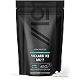 Vitamin K2 MK-7 600mcg - 120 Capsules - Fermented Natto Based Vegan Vitamin K - Supports Bone Health (120 Day Supply)