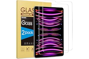 SPARIN 2Pack Verre Trempé Compatible avec iPad Pro 12.9 Modèle 2022/2021/2020/2018, Protection Écran Film Protecteur