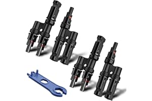 YGiTK 2T-Stecker - Abzweigbuchsen (Set) Kabelstecker Männlich/Weiblich, Solar Abzweigverbinder für die Parallelschaltung(2 Paar)