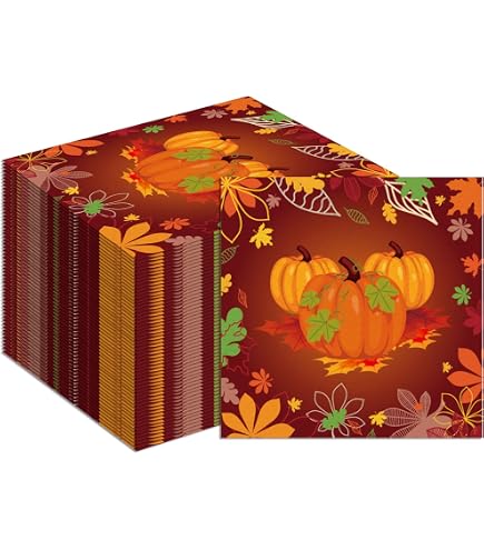 50 Ahornblatt-Servietten Für Den Herbst – Perfekt Für Thanksgiving, Erntedank & Gemütliche Abendessen
