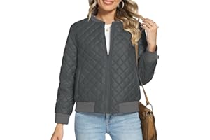 POPYOUNG 2024 Women's Fall-Winter Jacket Outwear Quilted Coats with Pockets
