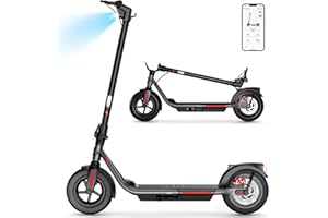 SISIGAD Trottinette électrique Adulte 10 Pouces,E Scooter 500 W Puissance Maximale, Longue Portée, 30km/7.8Ah Or 48km/10.4AH Puissance de crête 500W,Et Double Système De Freinage